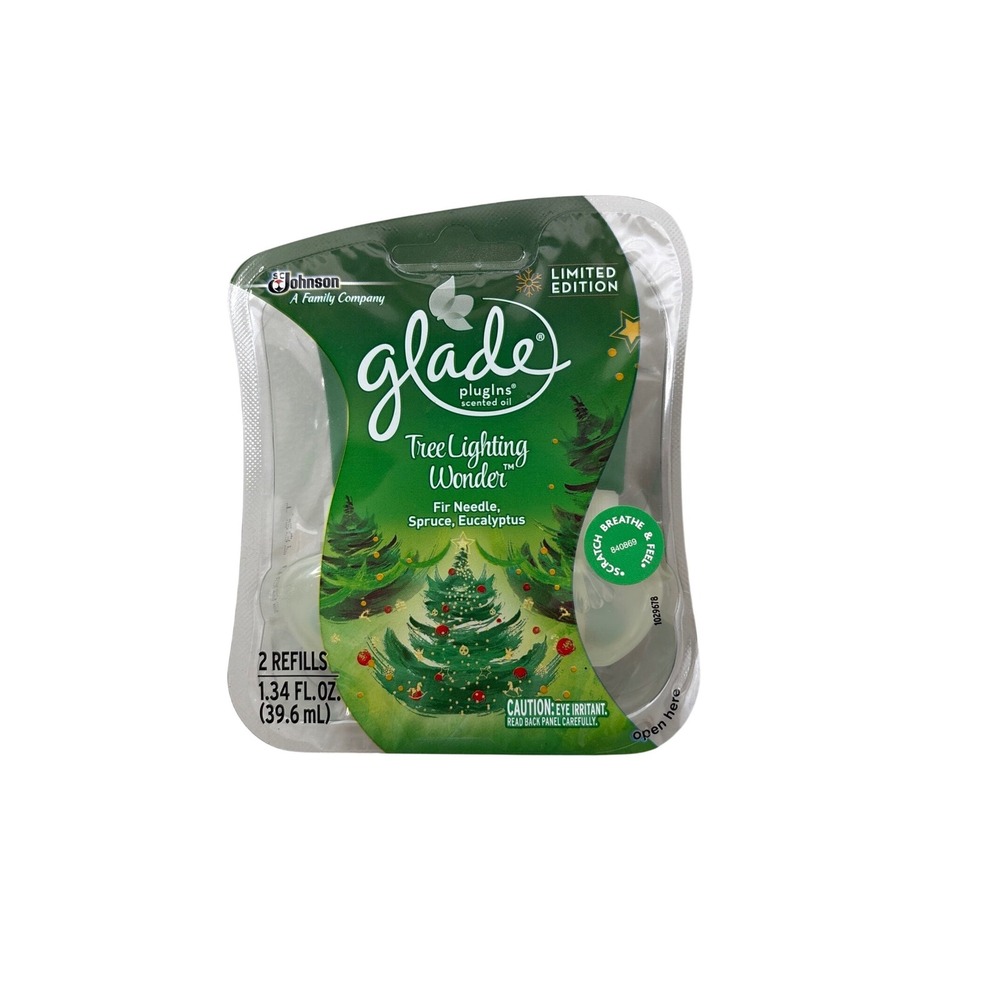 Glade PlugIns Scented Oil Refills Tree Lighting Wonder Limited Edition 2 Pack